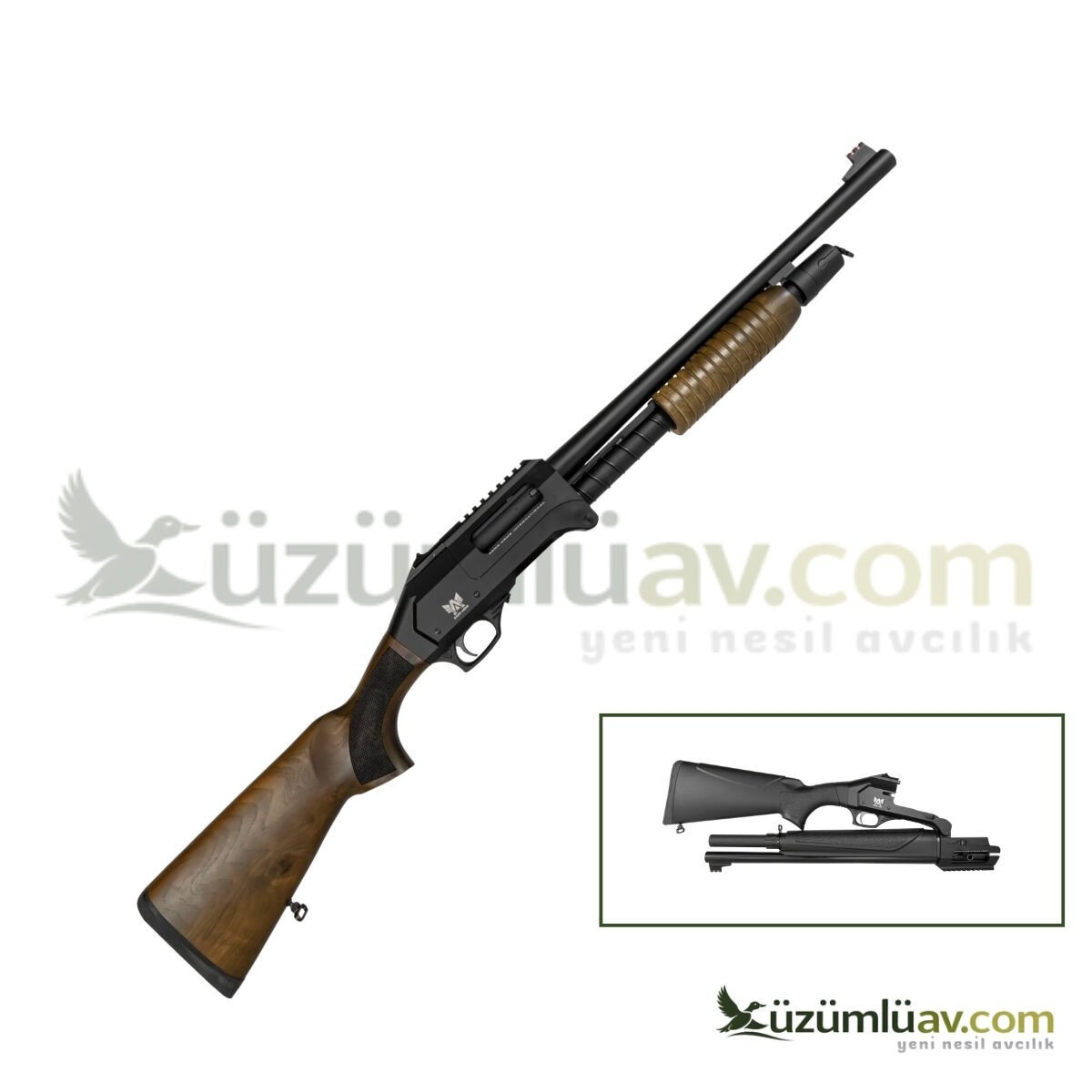 Axor FP-25 Wood Siyah Katlanır Pompalı Av Tüfeği - 12 Cal