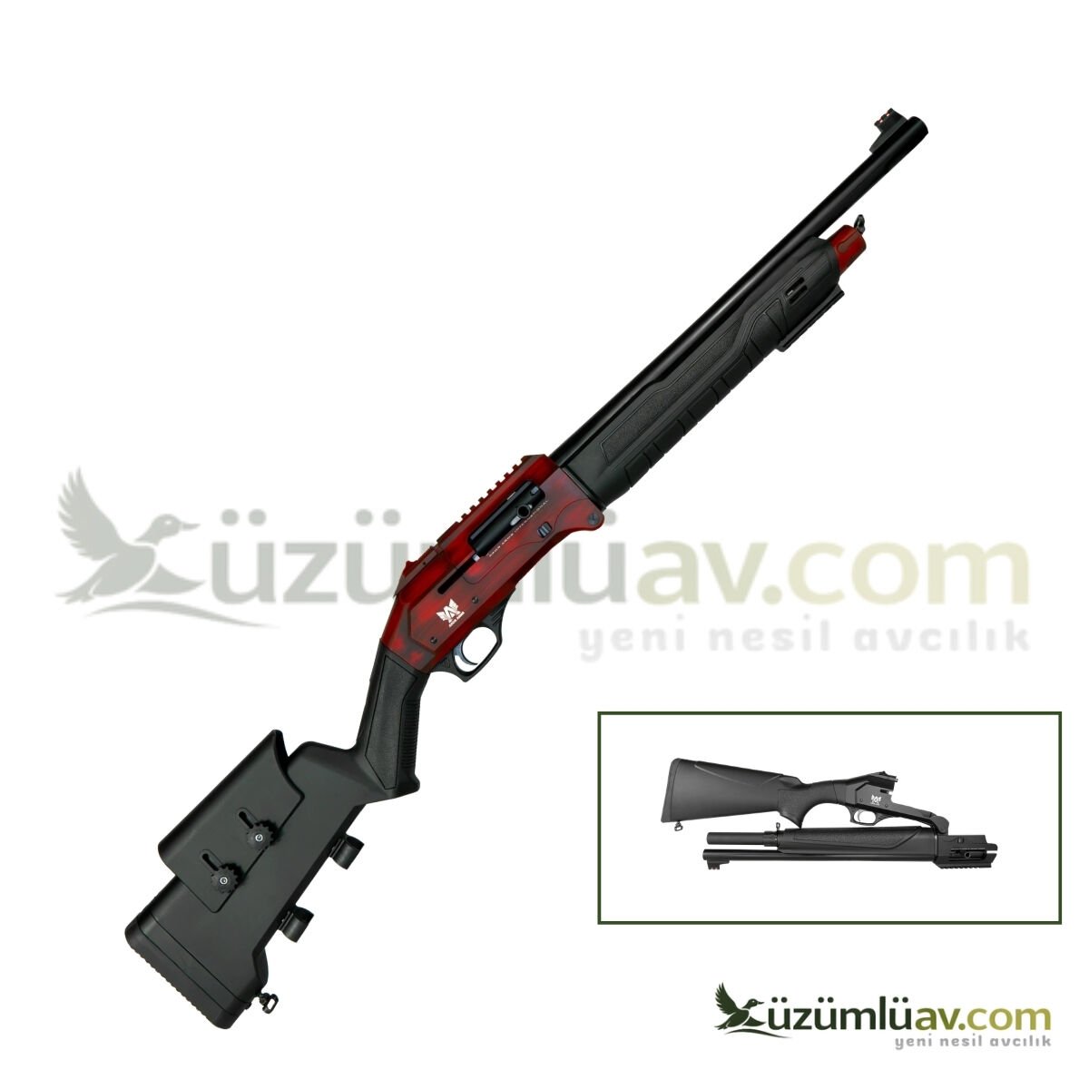 Axor FS-25 Tactical Kırmızı Katlanır Otomatik Av Tüfeği - 12 Cal