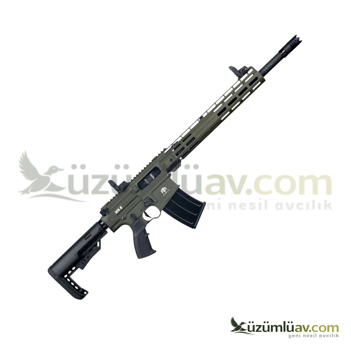 HUĞLU XR-8 Od Green Şarjörlü Otomatik Av Tüfeği - 12 Cal