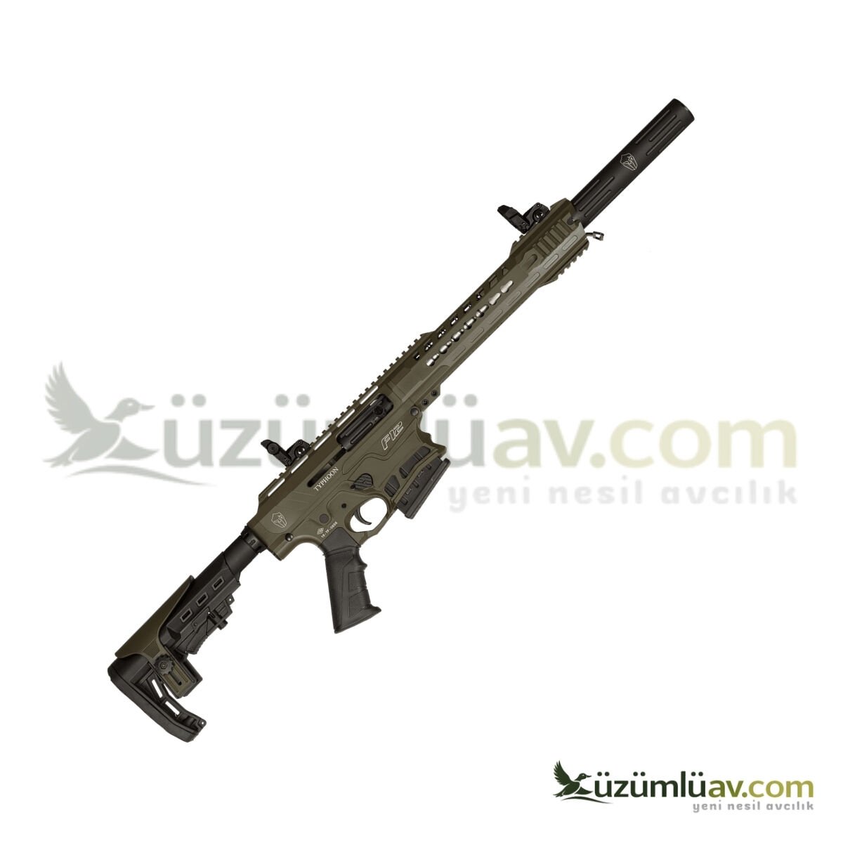Typhoon F12 Yeşil Şarjörlü Otomatik Av Tüfeği - 12 Cal