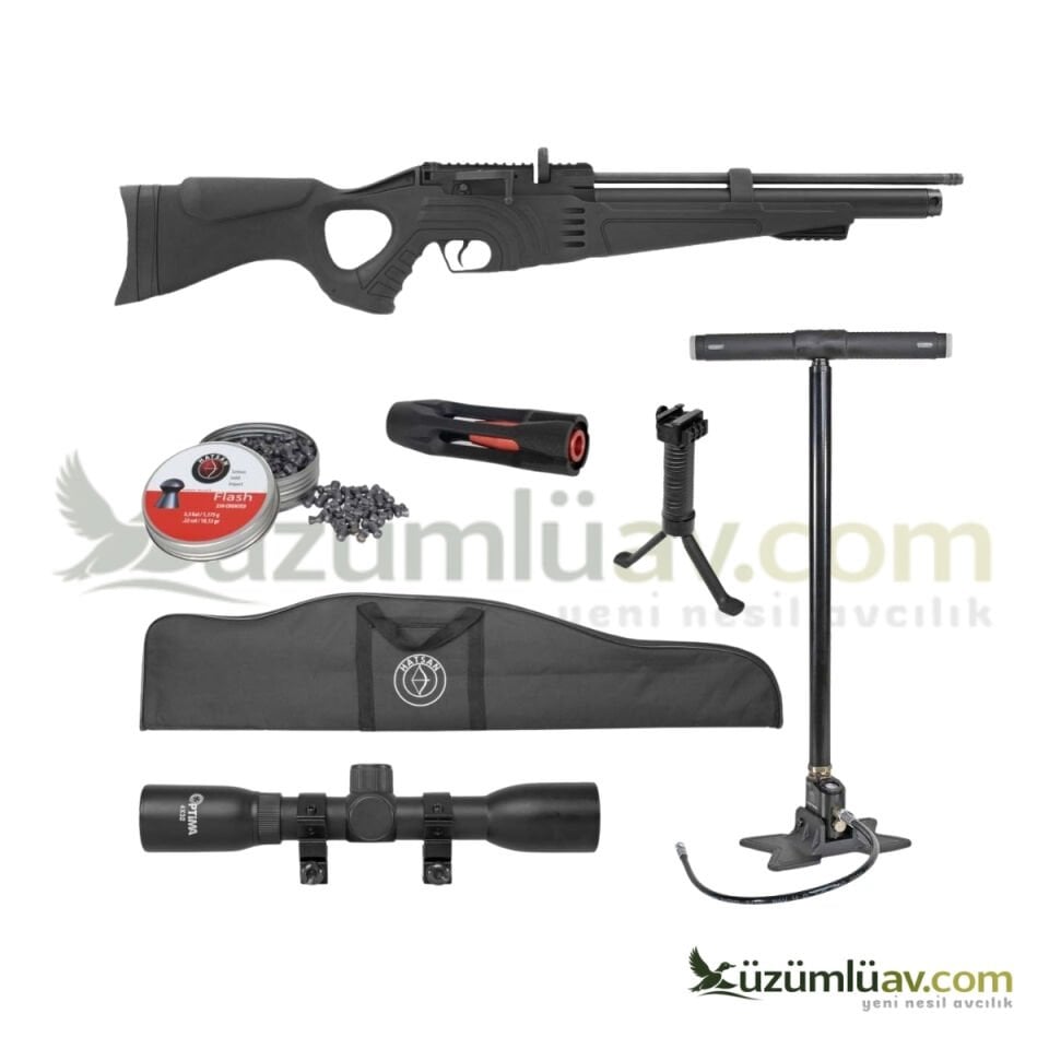 Hatsan Flash 101 Ultimate Combo Pcp Havalı Tüfek - 5.5 mm (Pompa & Dürbün Hediye)